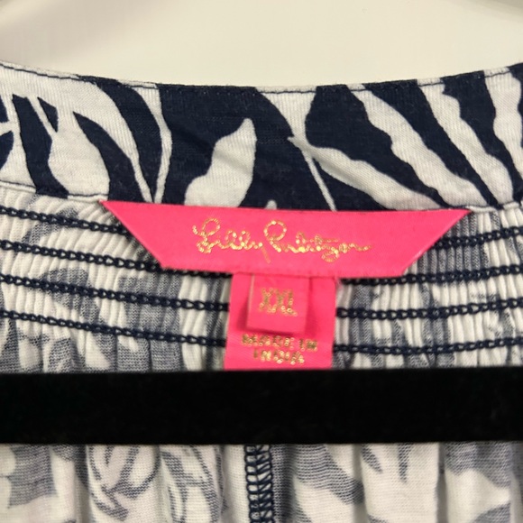 Lilly Pulitzer Norris Navy and White Floral Women's Dress - Picture 4 of 10